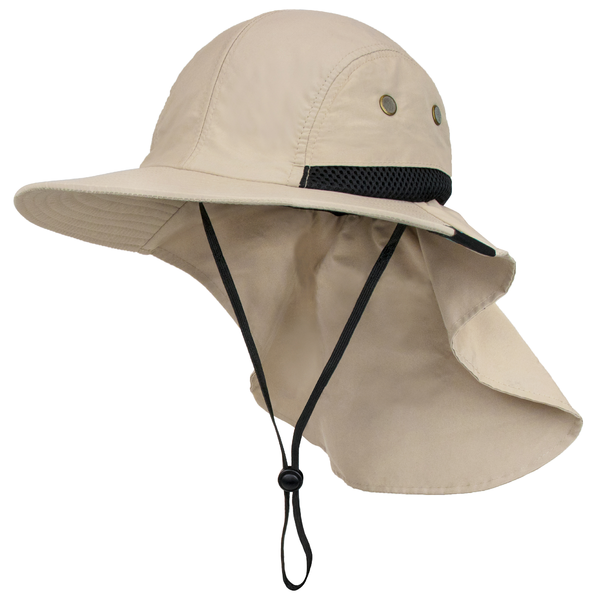 Suncube Sun Hat With Neck Flap Cover, UPF 50 Wide Brim Chin Tan for sale  online