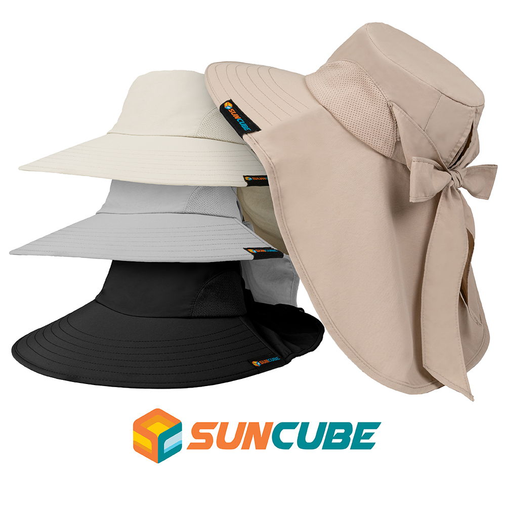 Fashion Summer Sun Hat Ponytail Safari Hats For Women Wide Brim