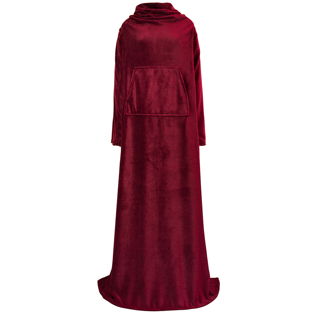 Fleece Wearable TV Blanket with Sleeves Front Pocket Robe Warn Soft Blanket Gift - Picture 70 of 168