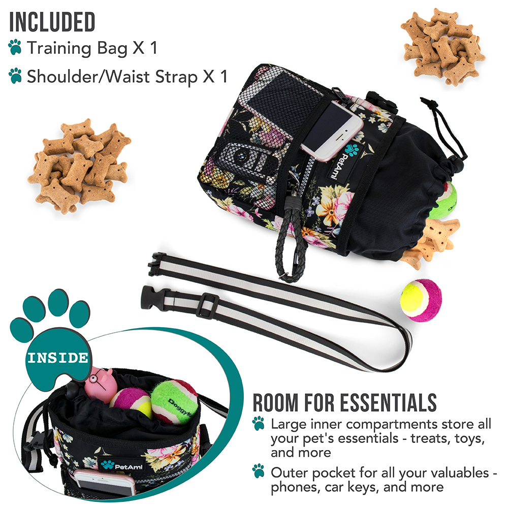 Pet Treat Pouch Training Dog Snack Feed Food Puppy Bait Obedience Waist Belt Bag - Picture 24 of 92