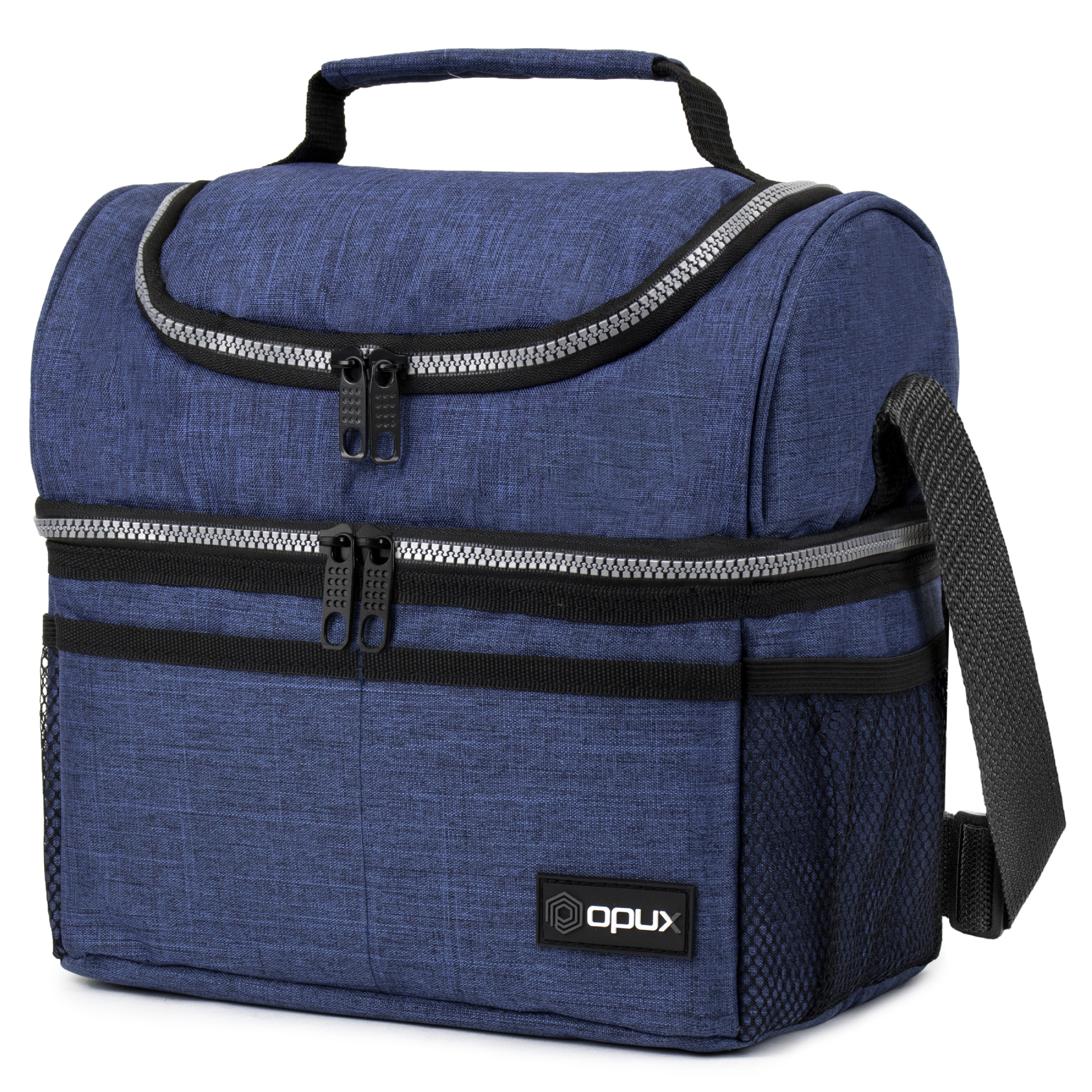 Insulated Lunch Bag For Men Double Deck Soft Cooler Tote Leakproof Lunch Box - Picture 30 of 64