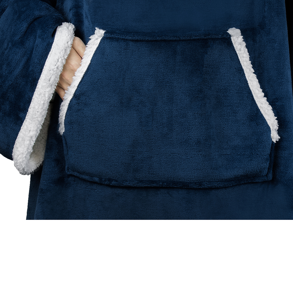Fleece Wearable TV Blanket with Sleeves Front Pocket Robe Warn Soft Blanket Gift - Picture 101 of 168