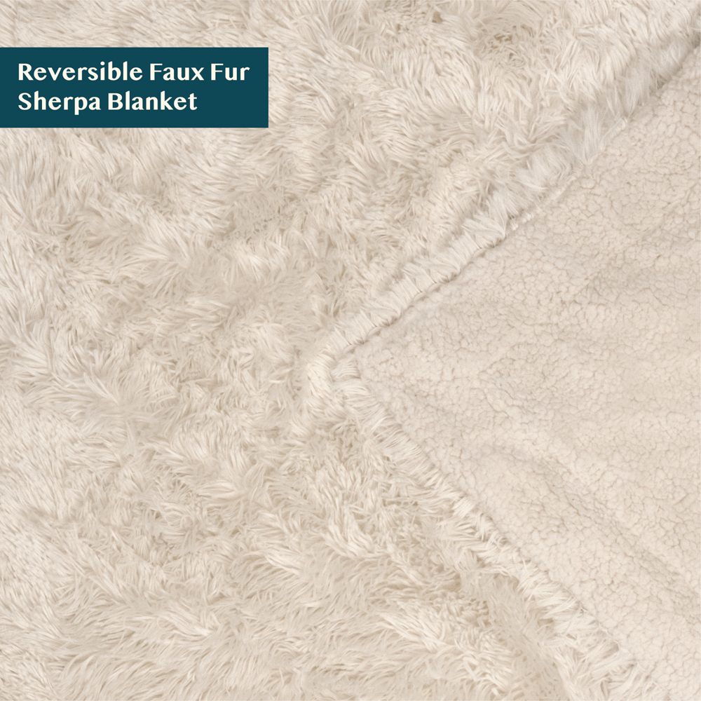 Luxurious Faux Fur Blanket Soft Warm Fluffy Sherpa Sofa Throw Shaggy Soft Plush - Picture 11 of 100