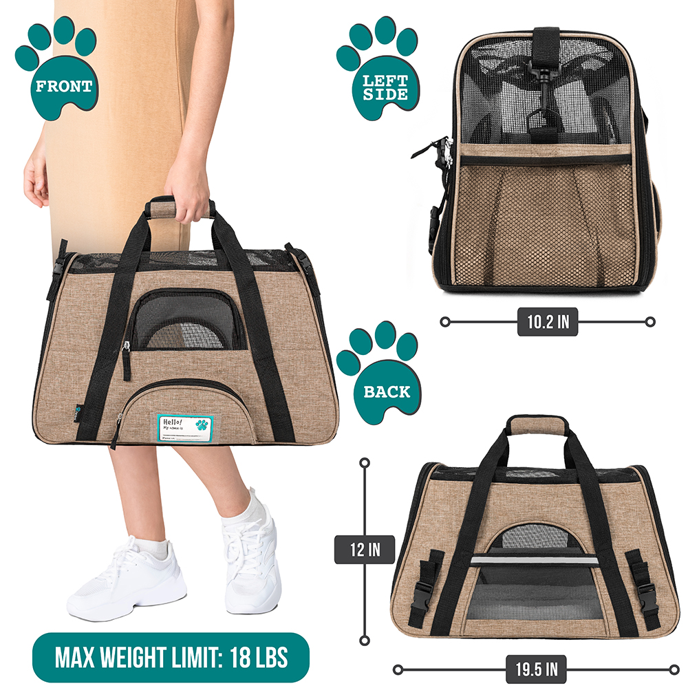 Pet Dog Cat Carrier Bag Soft Sided Comfort Travel Tote Case Airline Approved US - Picture 95 of 165