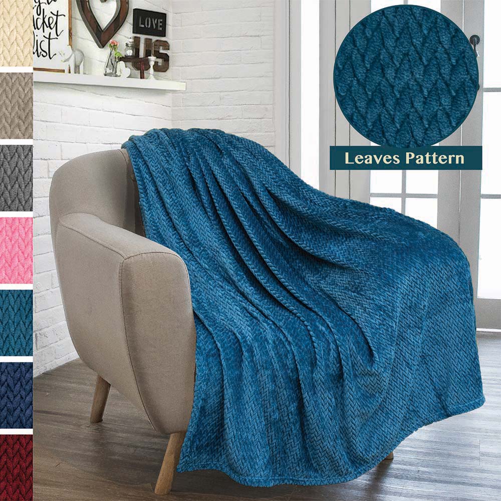 Soft Blanket Fleece Jacquard Pattern Lightweight Silk Throw Couch Sofa Bed Cozy - Picture 44 of 67
