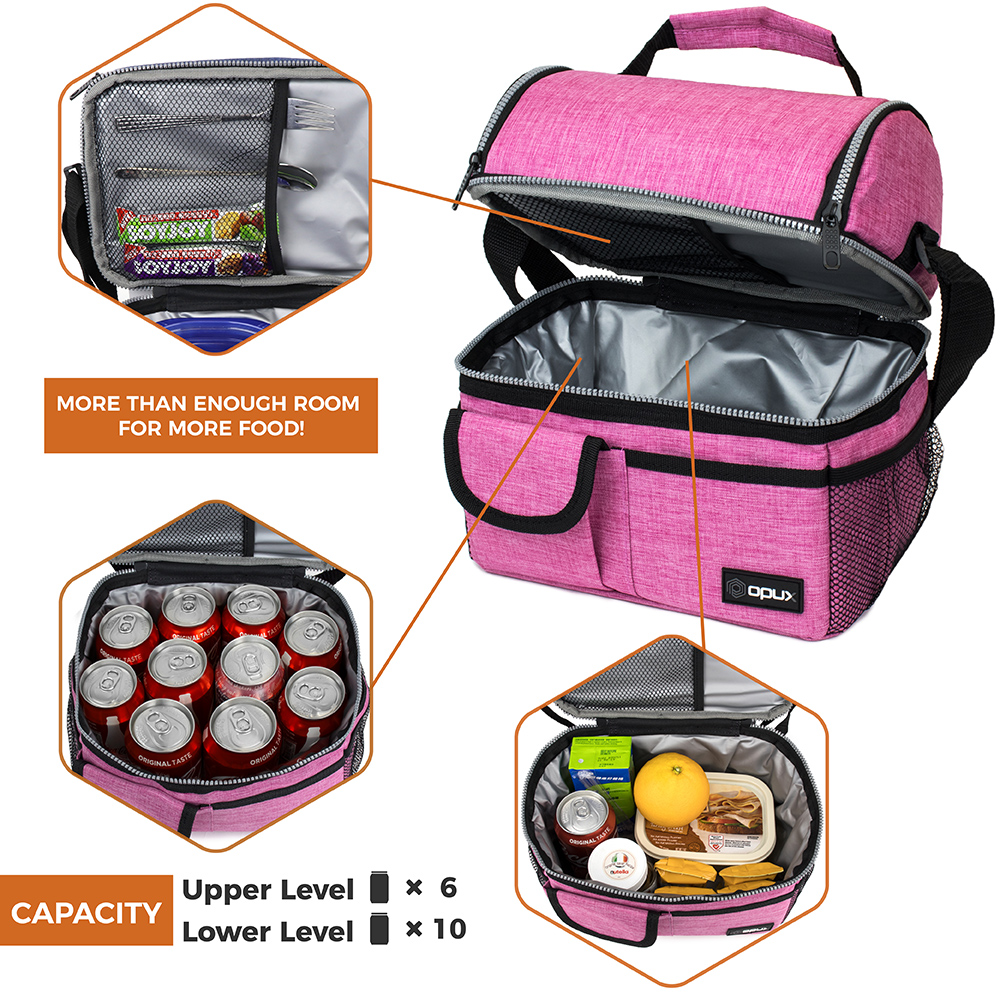 Insulated Lunch Bag Box for Women Men Thermos Cooler Hot Cold Adult Tote Food 