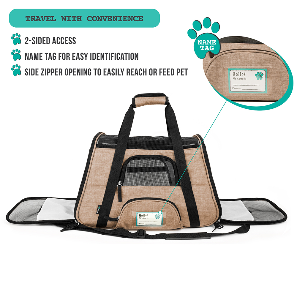 Pet Dog Cat Carrier Bag Soft Sided Comfort Travel Tote Case Airline Approved US - Picture 56 of 215