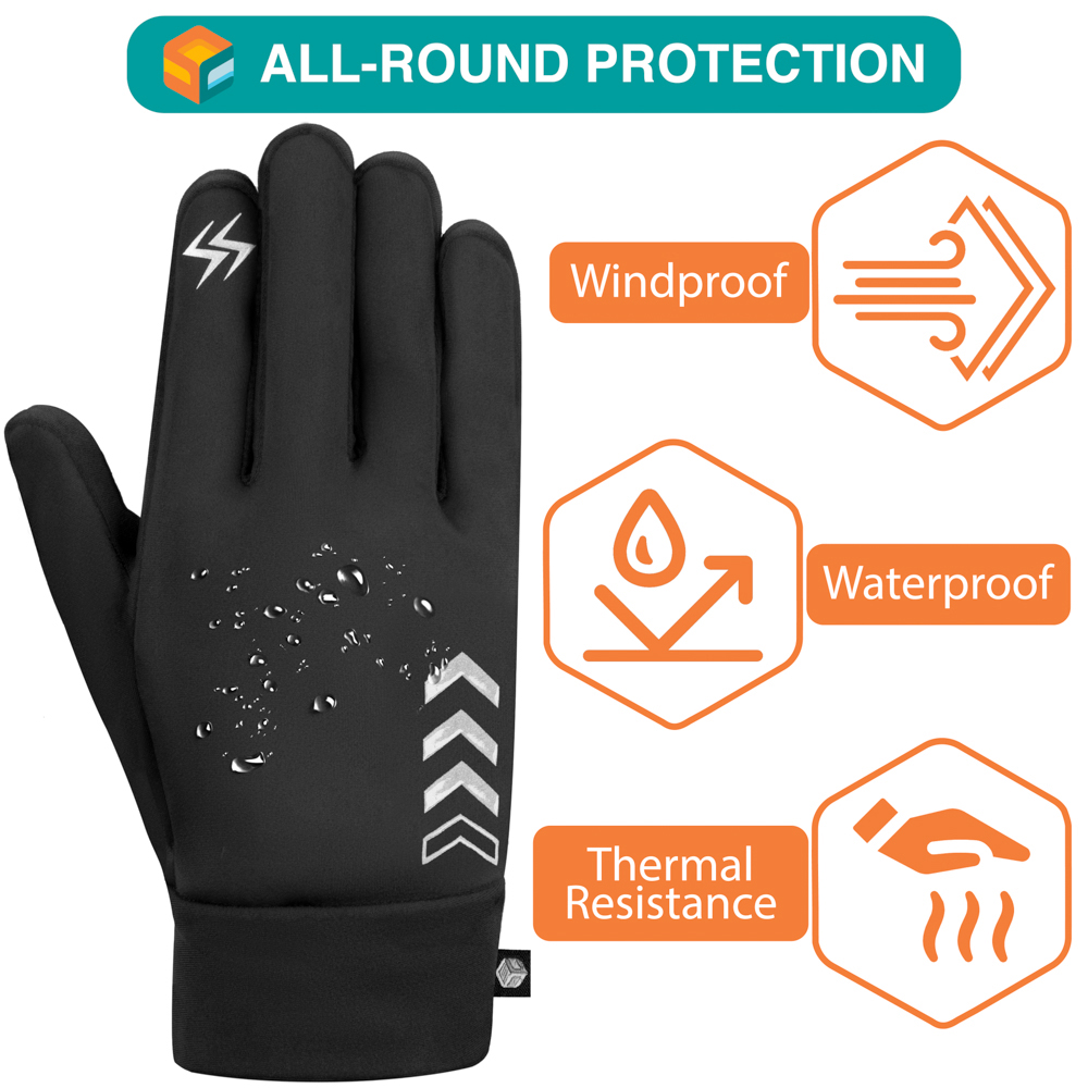 Men Women Winter Thermal Waterproof Windproof Touch Screen Warm Ski Snow Gloves - Picture 5 of 15