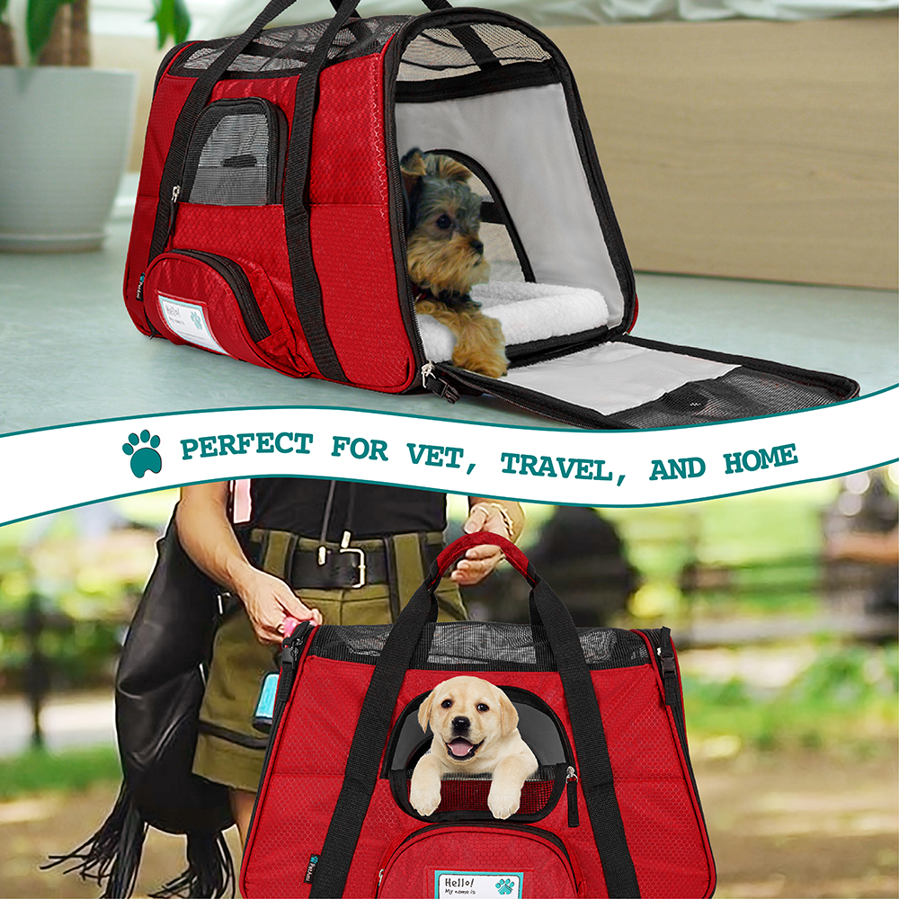 Pet Dog Cat Carrier Bag Soft Sided Comfort Travel Tote Case Airline Approved US - Picture 152 of 165