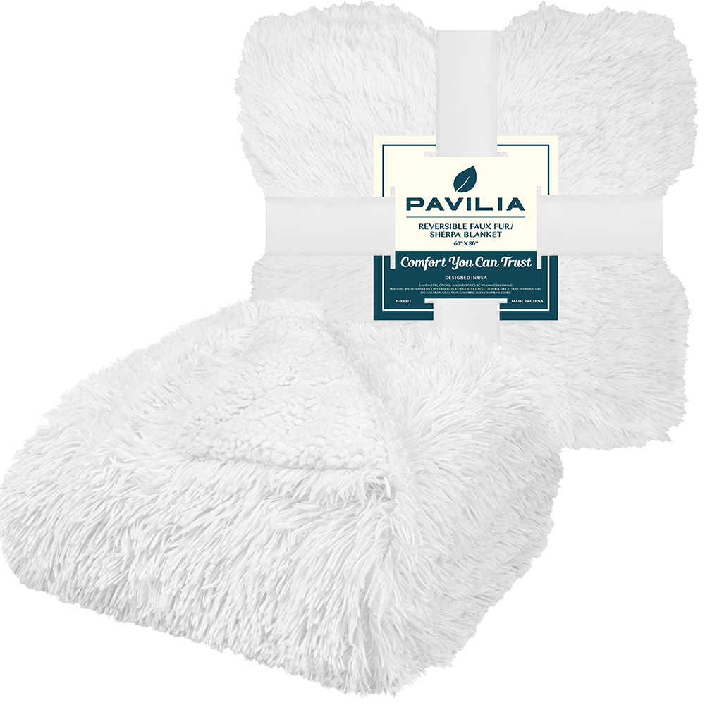 Luxurious Faux Fur Blanket Soft Warm Fluffy Sherpa Sofa Throw Shaggy Soft Plush - Picture 100 of 100