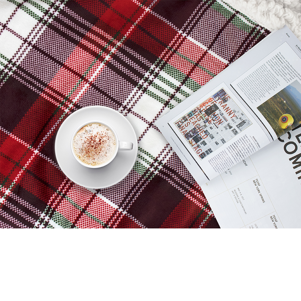 Christmas Blanket Microfiber Fleece Plaid Sherpa Holiday Throw for Couch Sofa - Picture 28 of 68