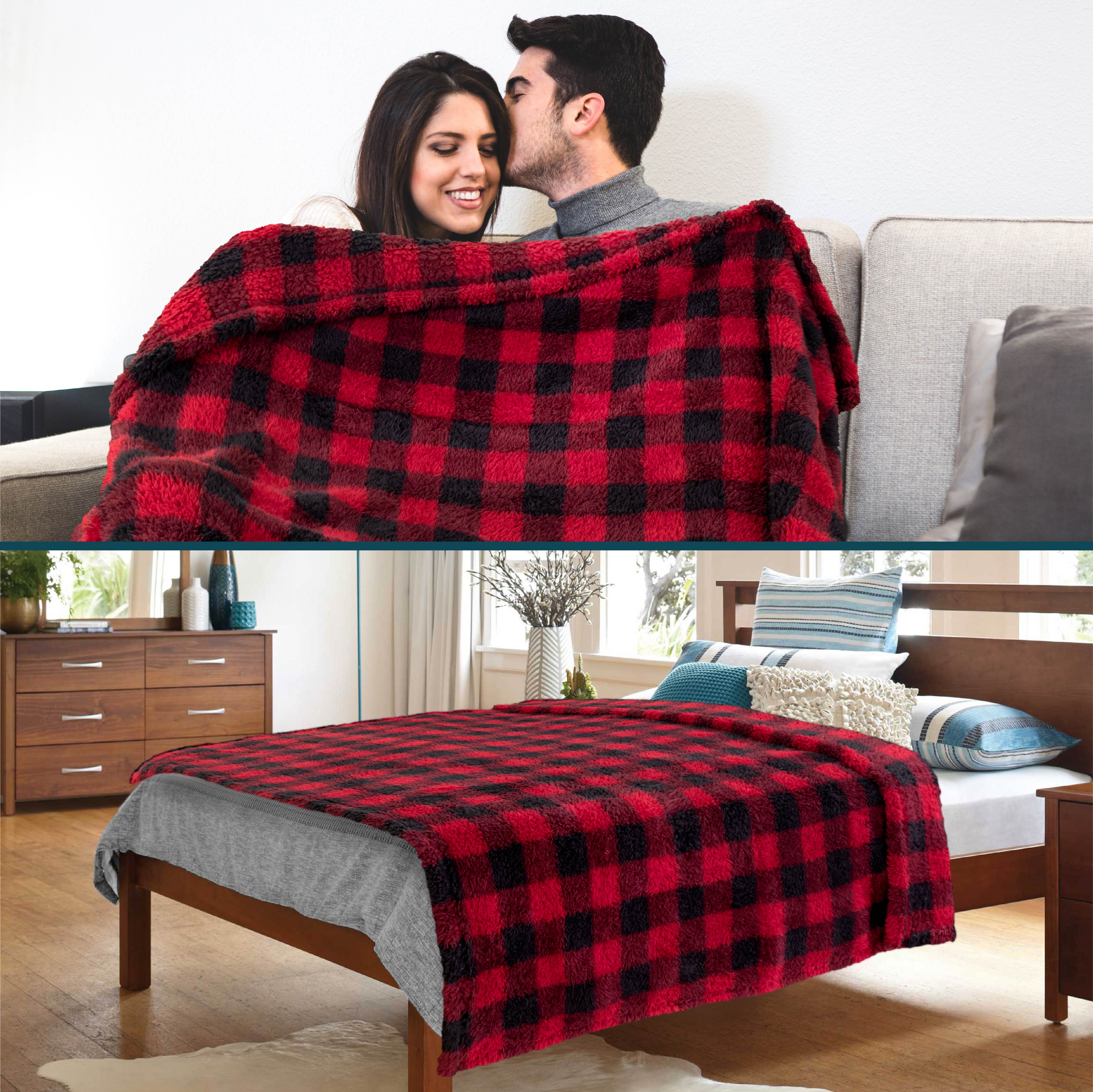 Super Soft Blanket Lightweight Sherpa Fleece Warm Fluffy Throws Couch Sofa Bed - Picture 28 of 169