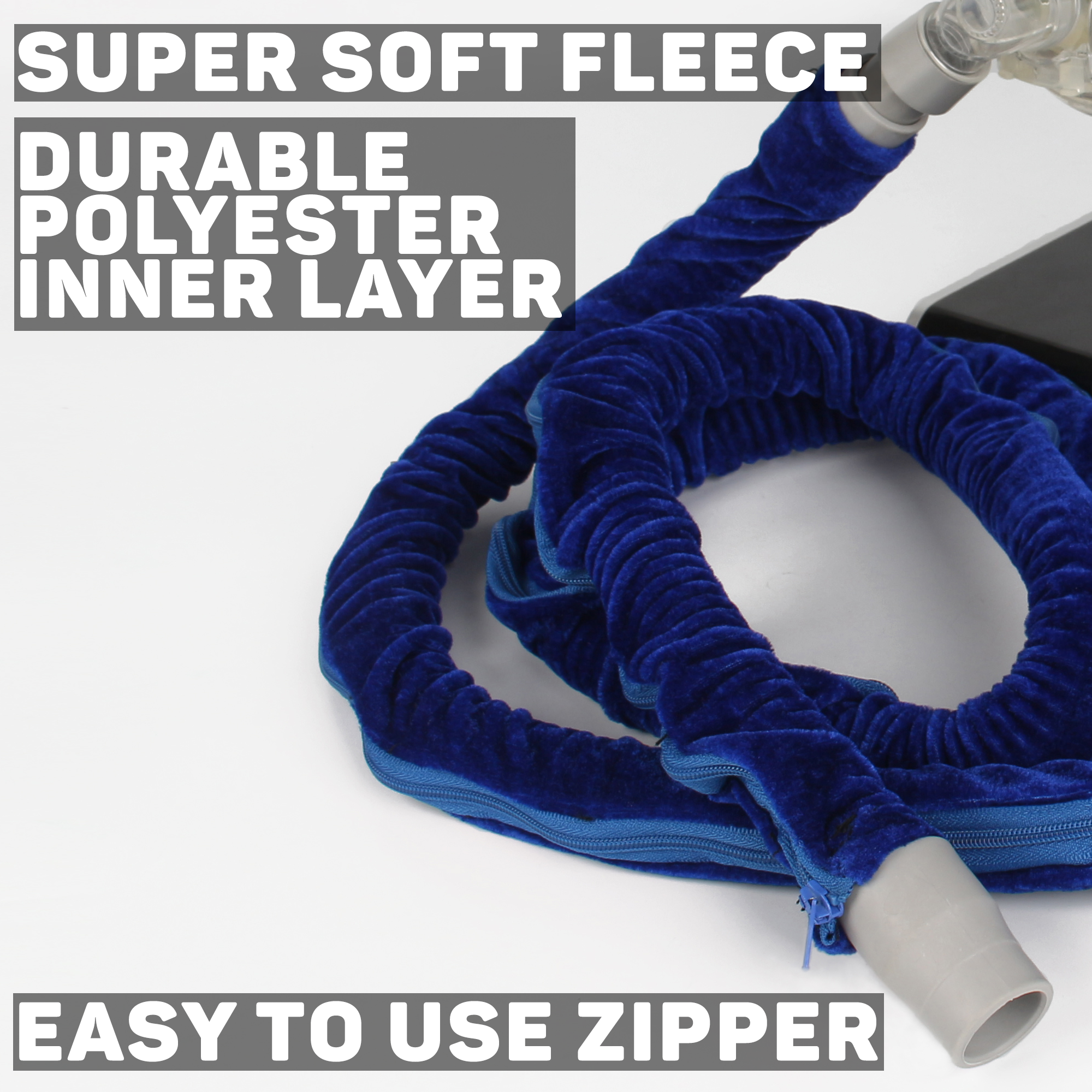 CPAP Tube Hose Cover Hose Wrap Fleece Skin Full Length Zipper eBay