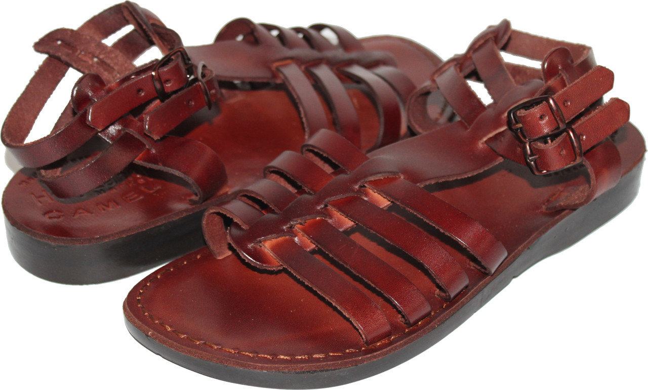 Holy Land Market Men/Women Biblical Jesus Leather Sandals/Slides From Jerusalem - Picture 8 of 11