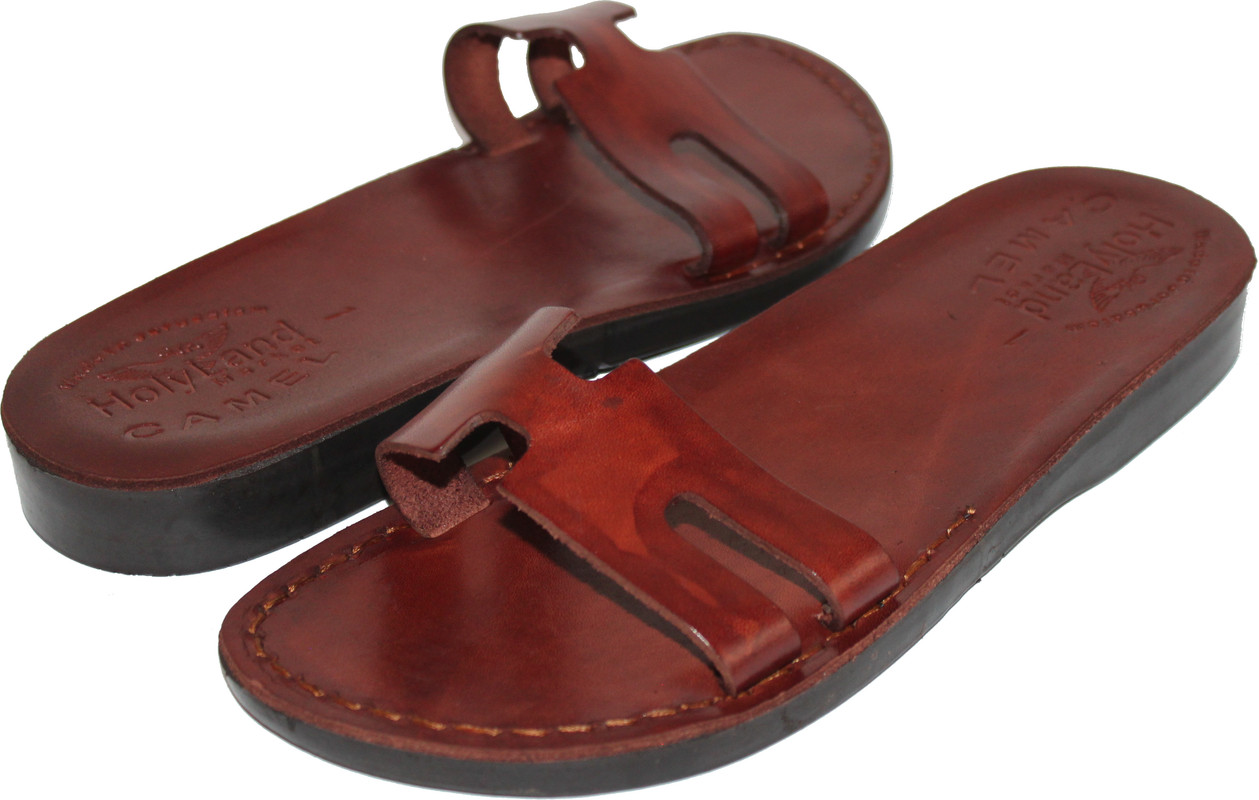 Holy Land Market Men/Women Biblical Jesus Leather Sandals/Slides From Jerusalem - Picture 8 of 11