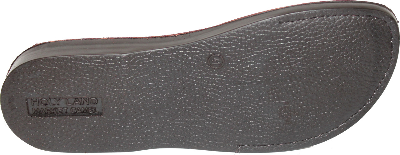 Holy Land Market Men/Women Biblical Jesus Leather/Embroidered Sandals/Slides - Picture 5 of 11