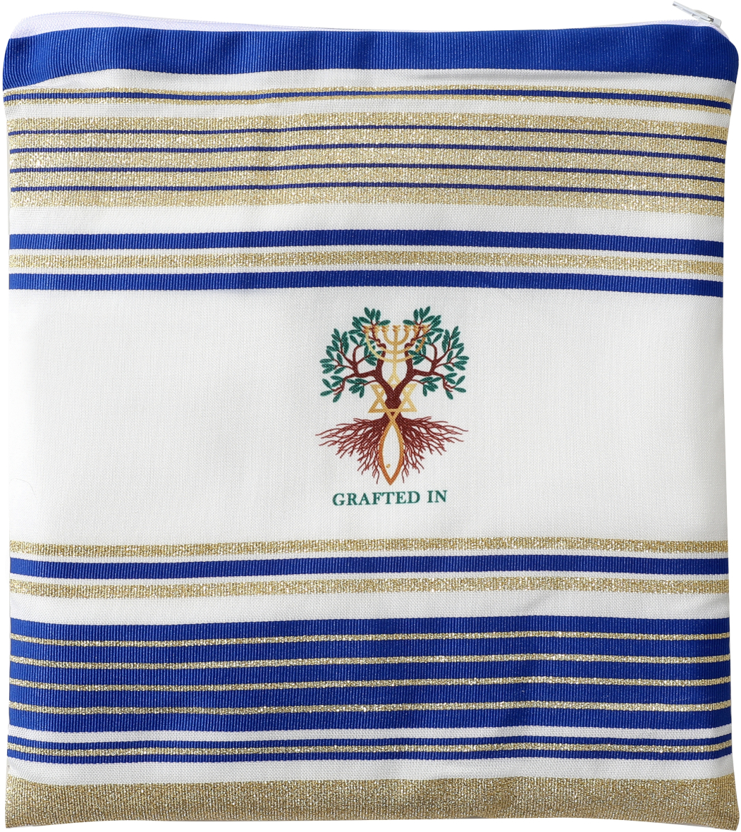 Holy Land Market Grafted IN - Messianic Christian Prayer Shawl/Tallit Prayer - Picture 25 of 27