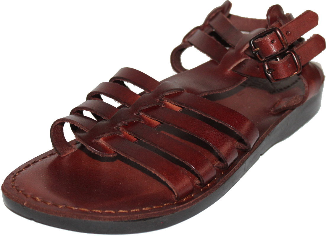 Holy Land Market Men/Women Biblical Jesus Leather Sandals/Slides From Jerusalem - Picture 2 of 11