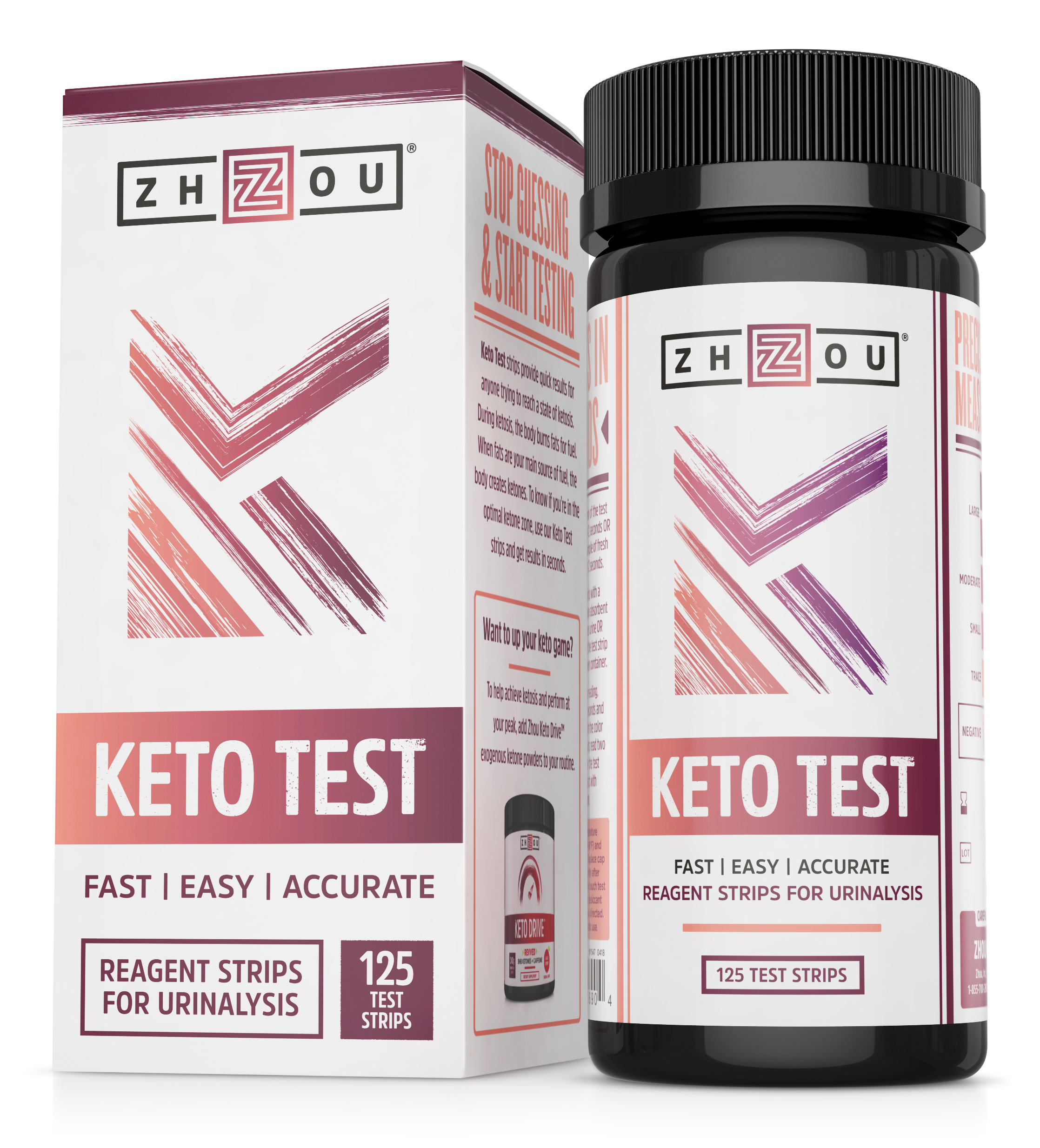 Zhou Keto Test Strips 125 Test Strips 859805006904 eBay