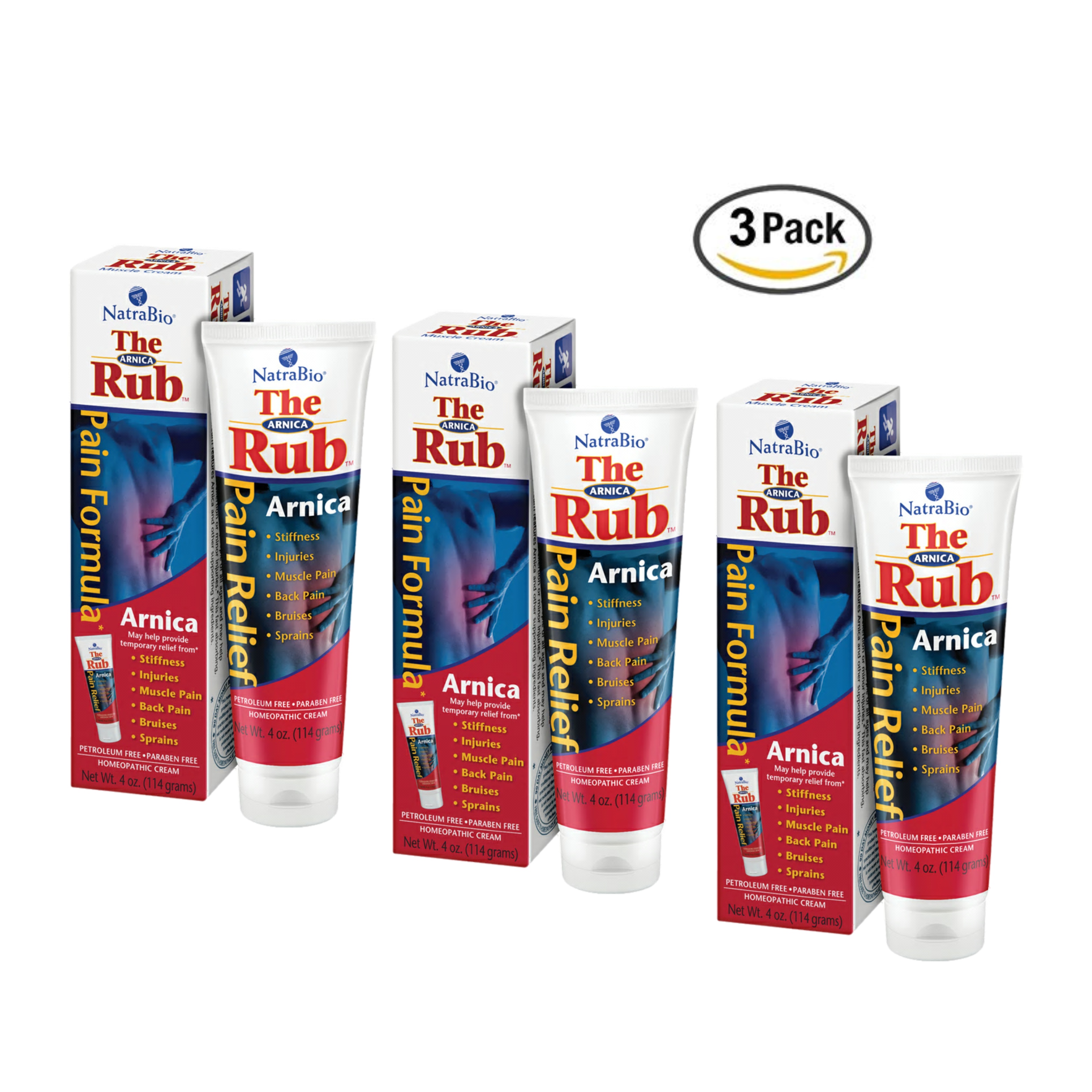 NatraBio The Arnica Rub 8 Arnica Homeopathic Pain Formula for