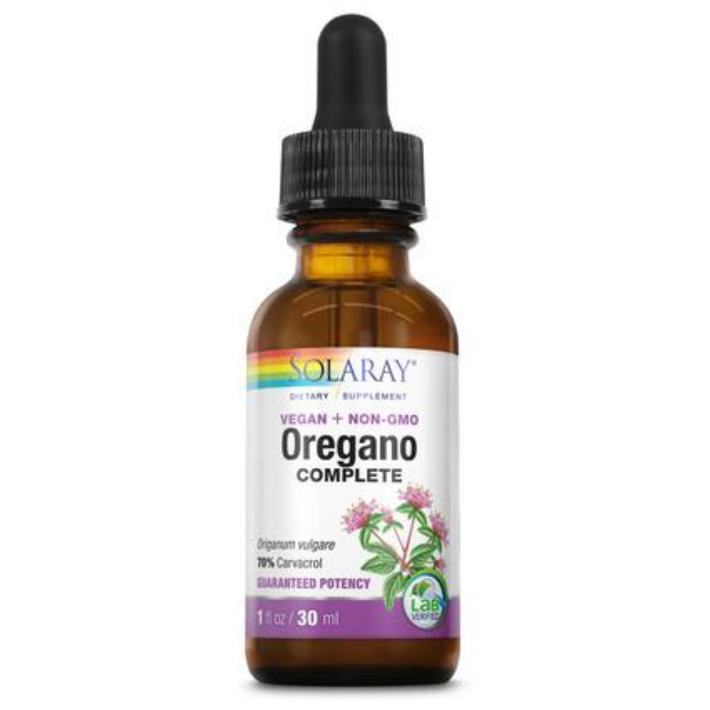 Solaray Oregano Leaf Extract Complete, Drops, Unflavored (Vial) 68mg
