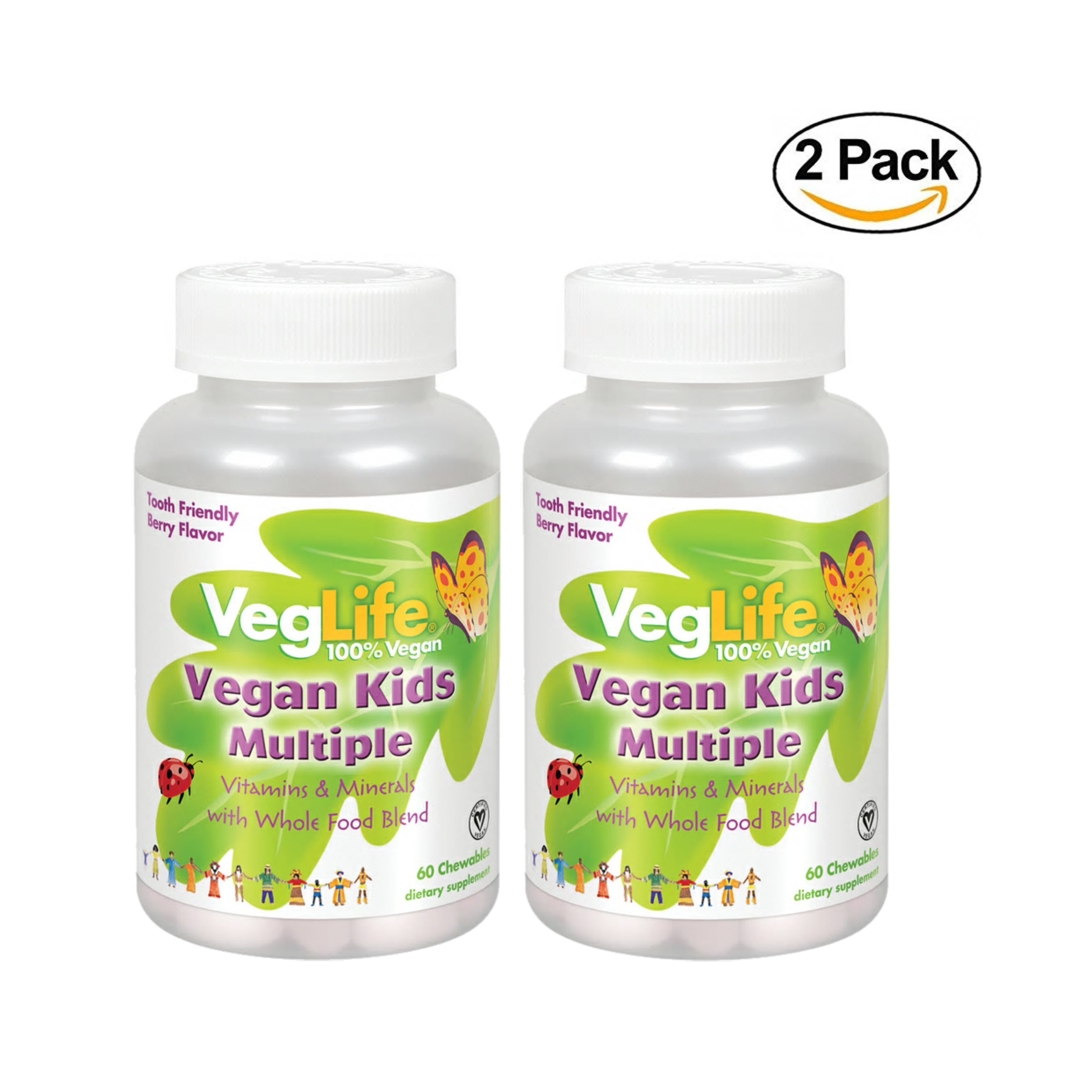 VegLife Vegan Kids Multiple Natural Berry Flavor Chewable