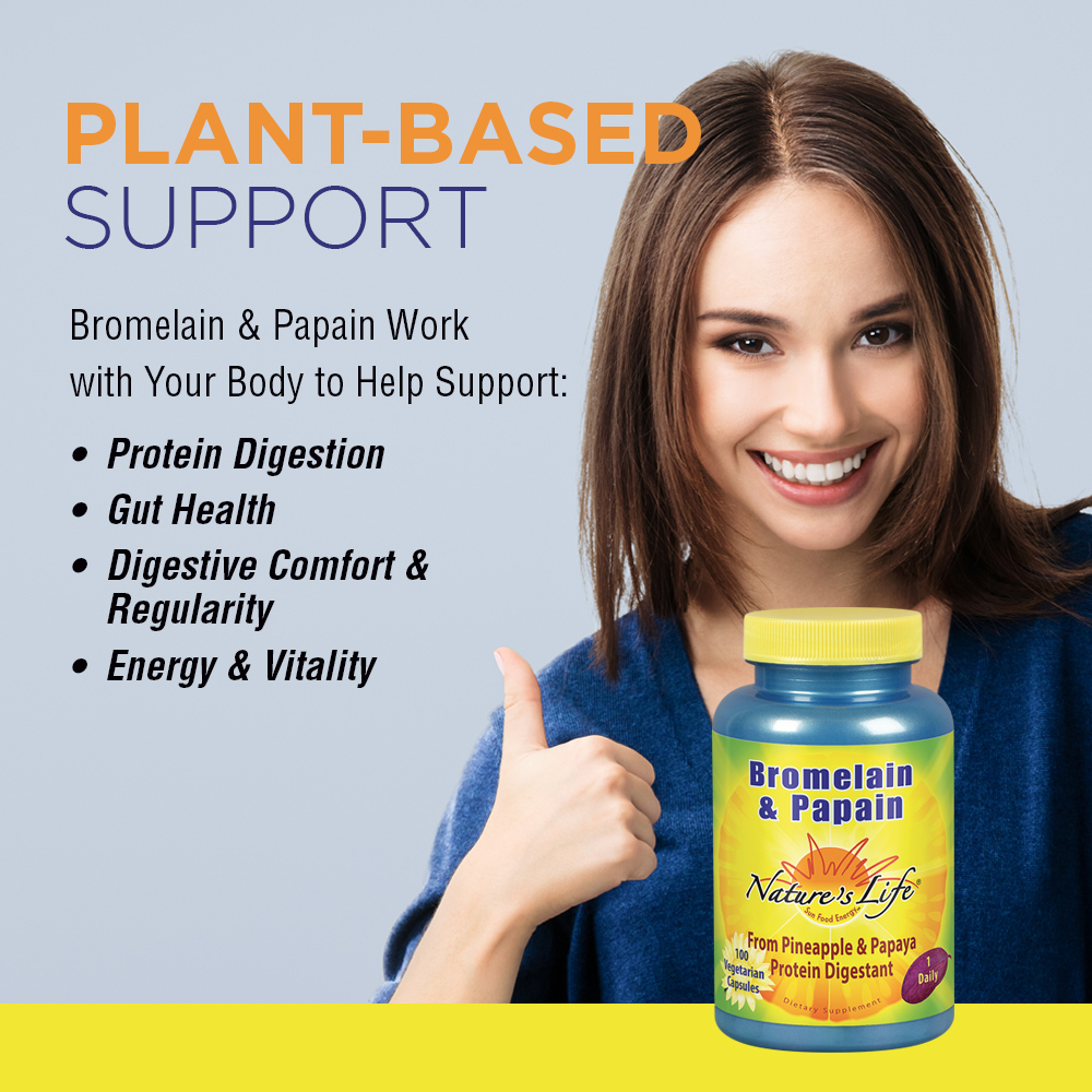 Nature's Life Bromelain & Papain Proteolytic Enzymes (100 CT) eBay