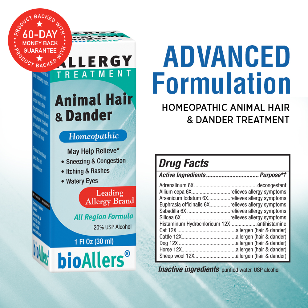 bioAllers Animal Hair & Dander Allergy Treatment 1 Fl Oz eBay