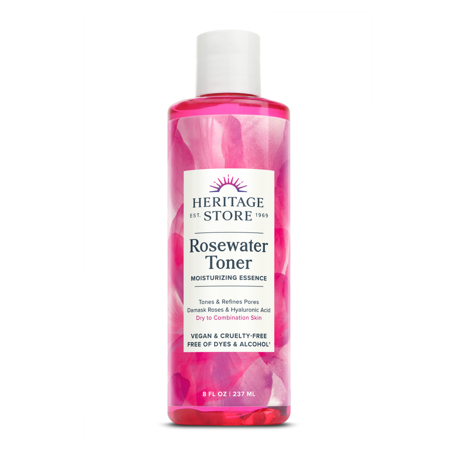 Heritage Store Rosewater Facial Toner w/ Hyaluronic Acid | 2oz