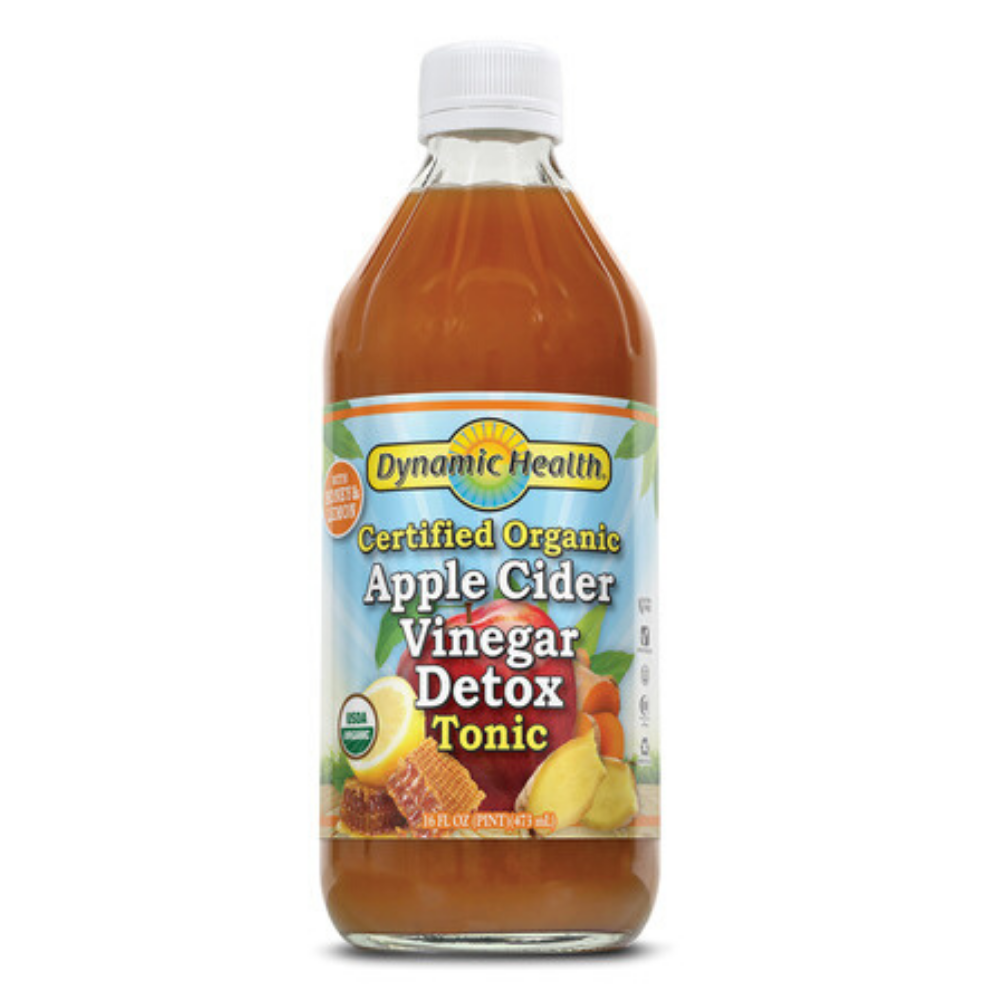 Dynamic Health Apple Cider Vinegar Detox Tonic Organic 16 oz