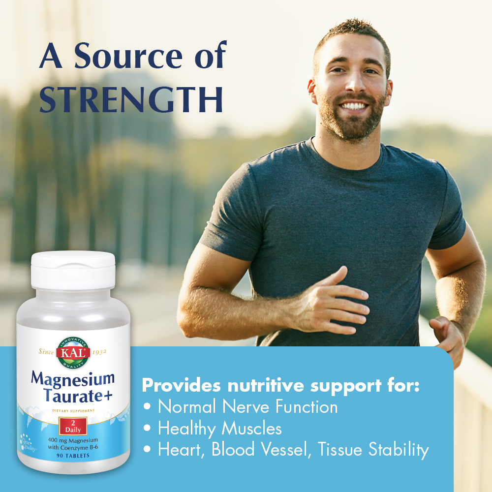 KAL Magnesium Taurate Plus 400mg w/ Coenzyme B6 90 Tabs eBay