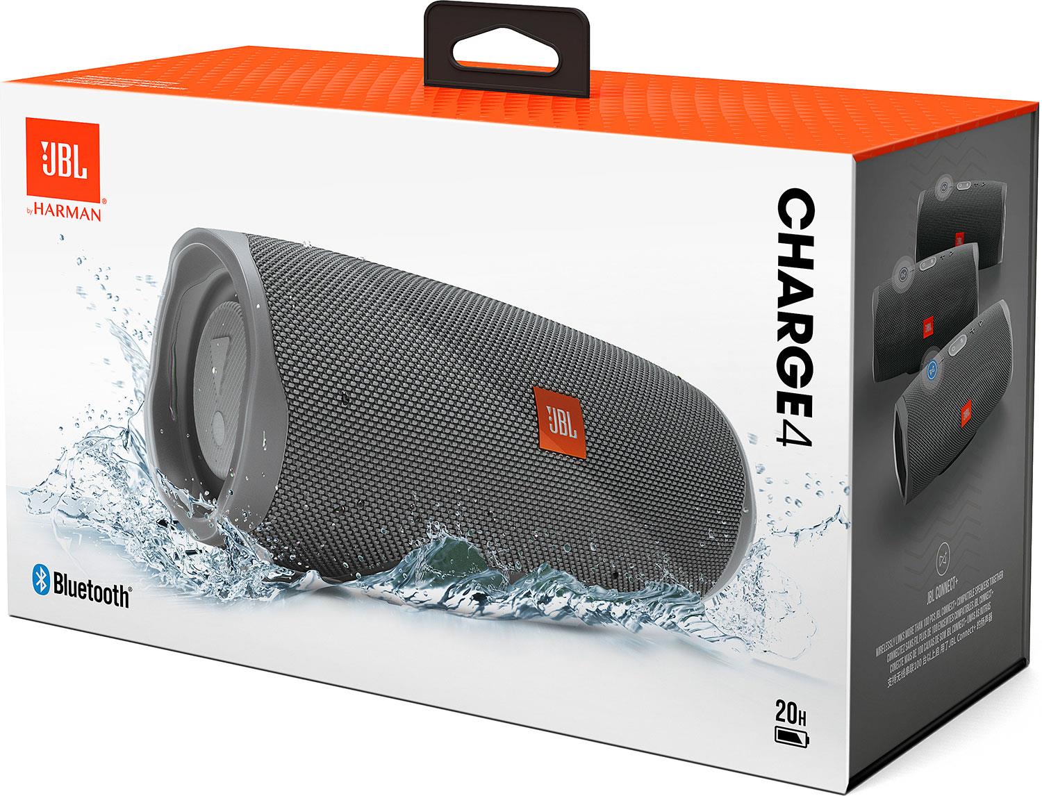 JBL Charge 4 Waterproof Portable Bluetooth Speaker Gray eBay