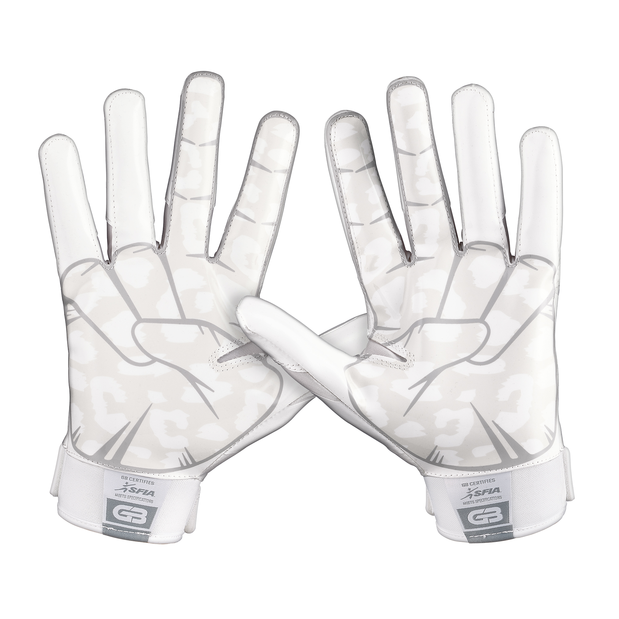 Grip Boost Peace, Shaka, and Hook 'Em Football Gloves Pro Elite Adult