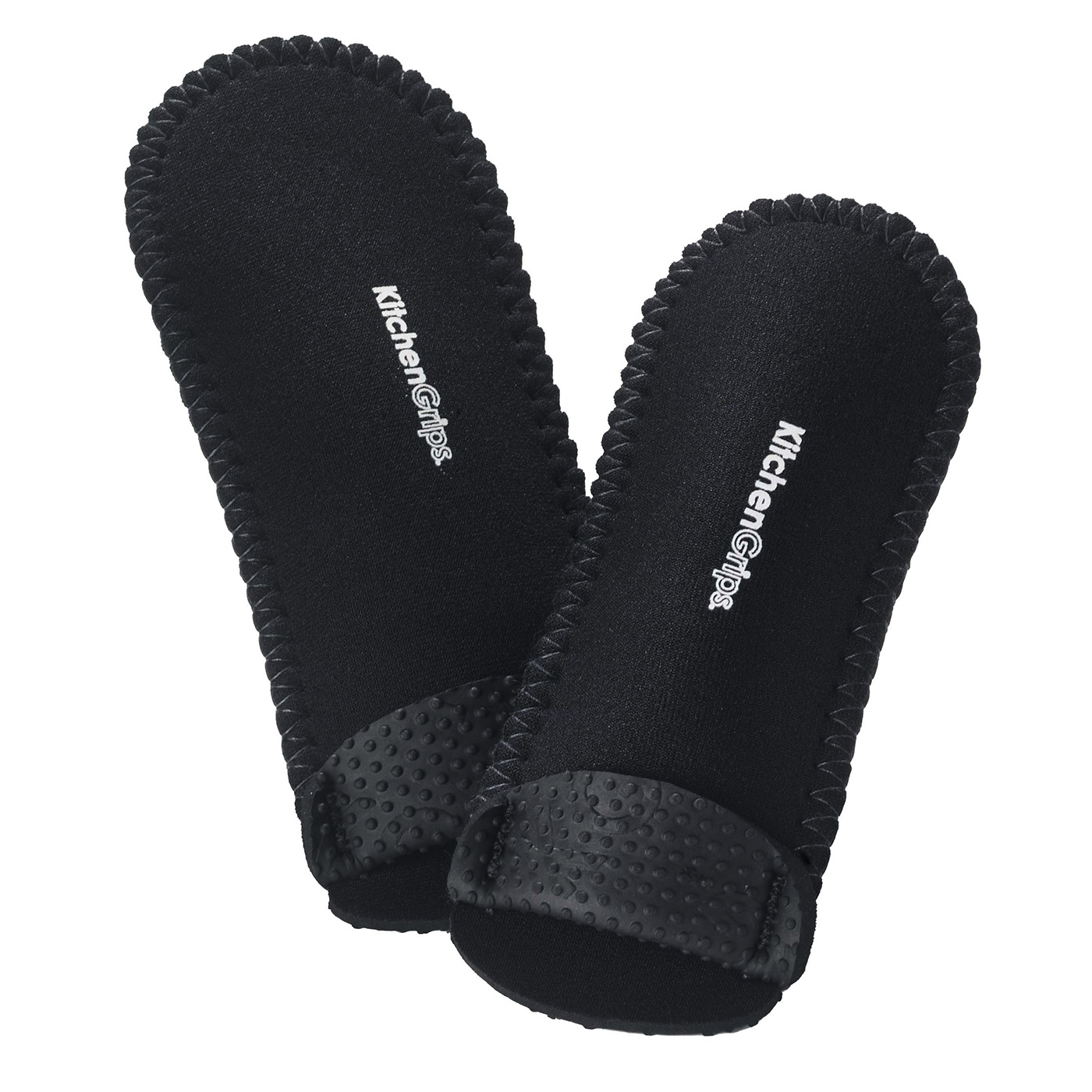 Kitchen Grips Deluxe Pan Handle Holder Oven Mitt 2 Piece Black