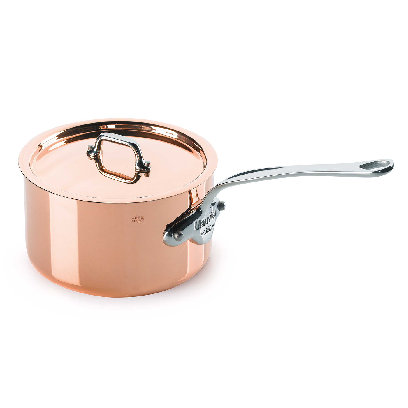 Mauviel M'Heritage M'150s 1.2 Qt. Saucepan & Lid Cast Stainless Handle ...