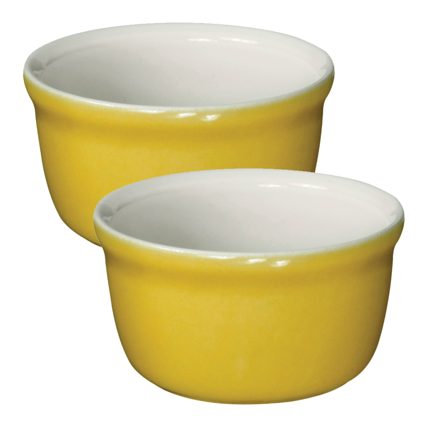 Emile Henry HR Modern Classics Ramekin Set 2, Leaves Yellow