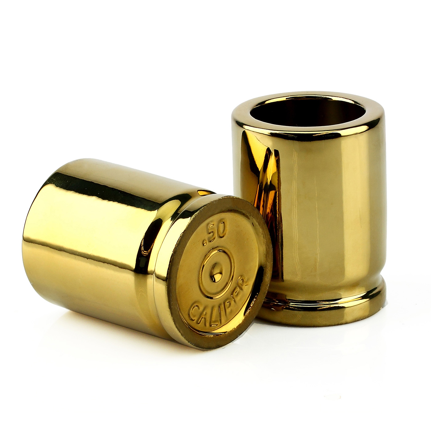 Bullet casing shot glass set