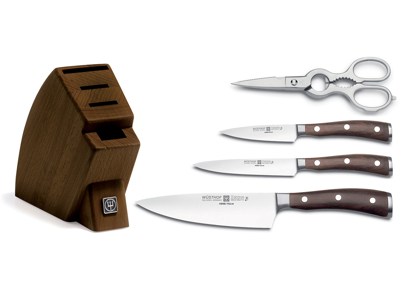 Wusthof Ikon Blackwood Five Piece Studio Knife Block Set eBay
