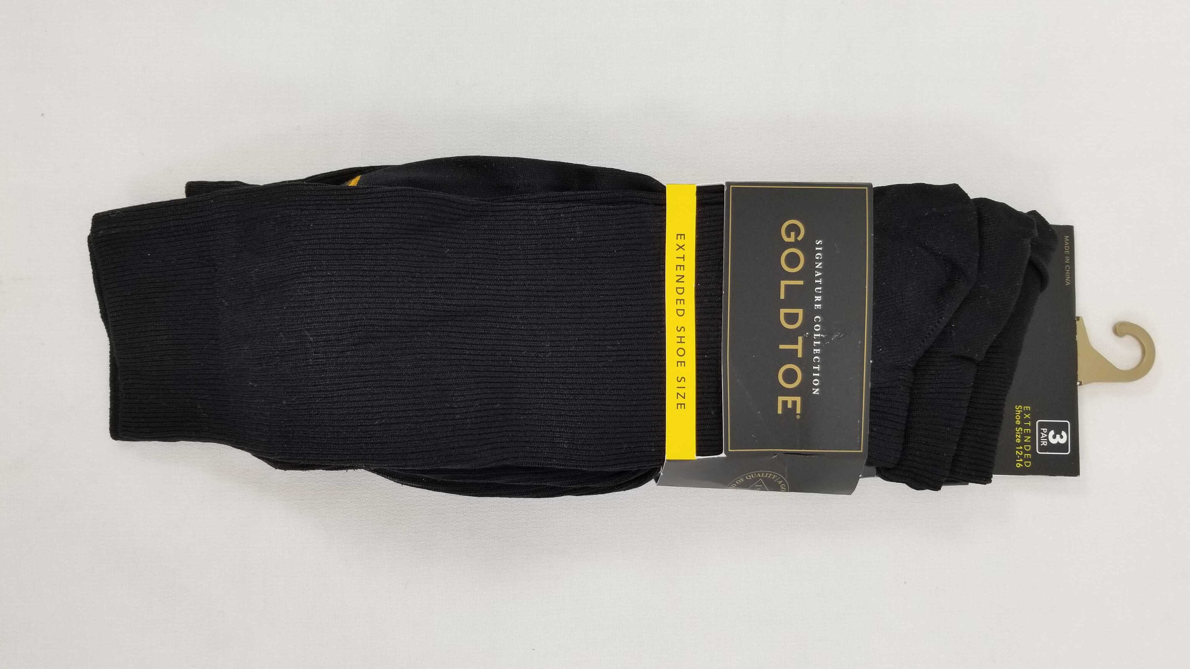 GOLDTOE Men’s Extended Shoe Size Crew Socks 3pk – 12-16 883096555308 | eBay