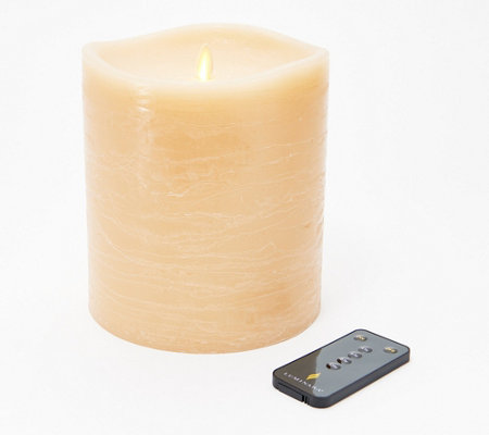 luminara flameless candle remote rustic sand