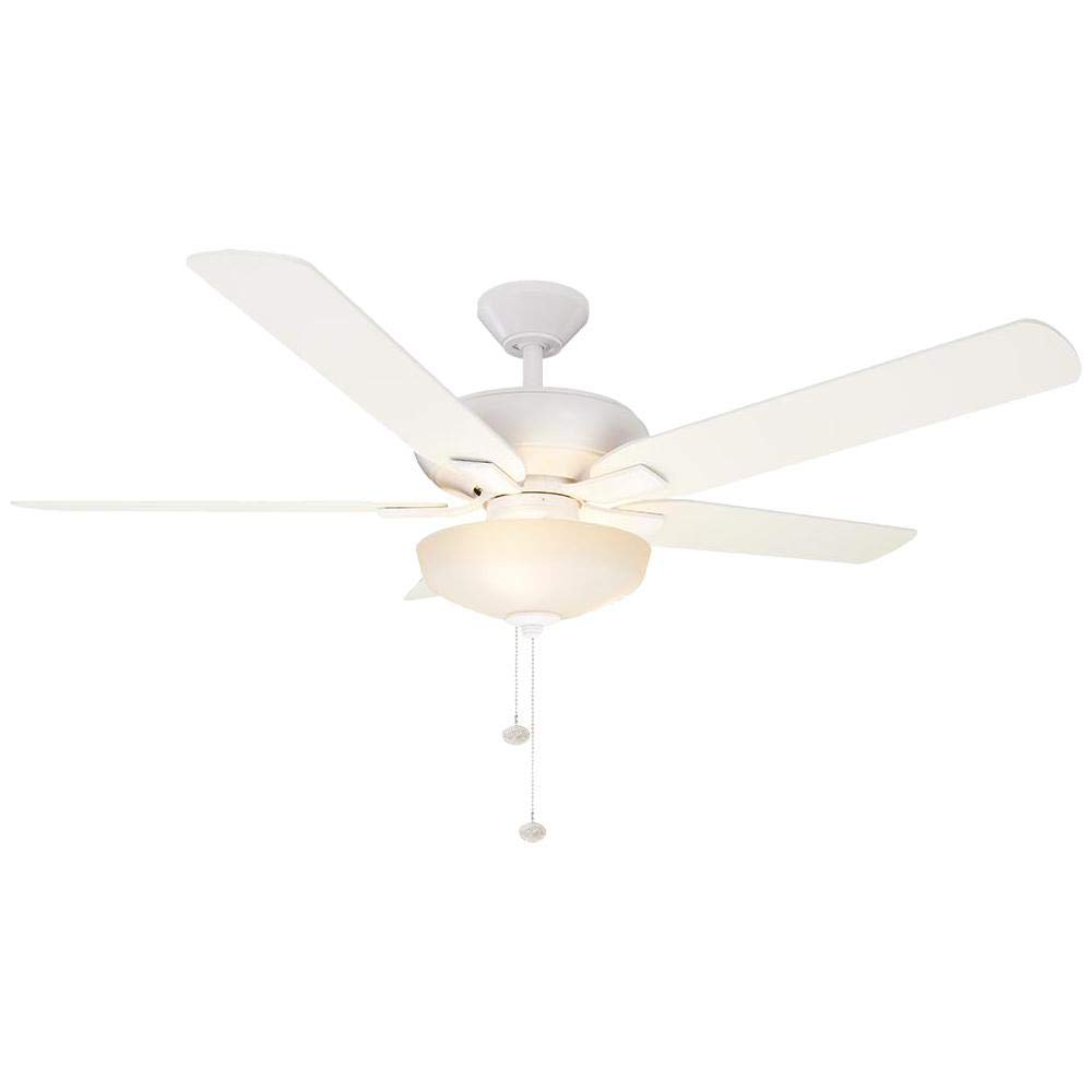 Hampton Bay Holly Springs 52 in. LED Indoor Matte White ...