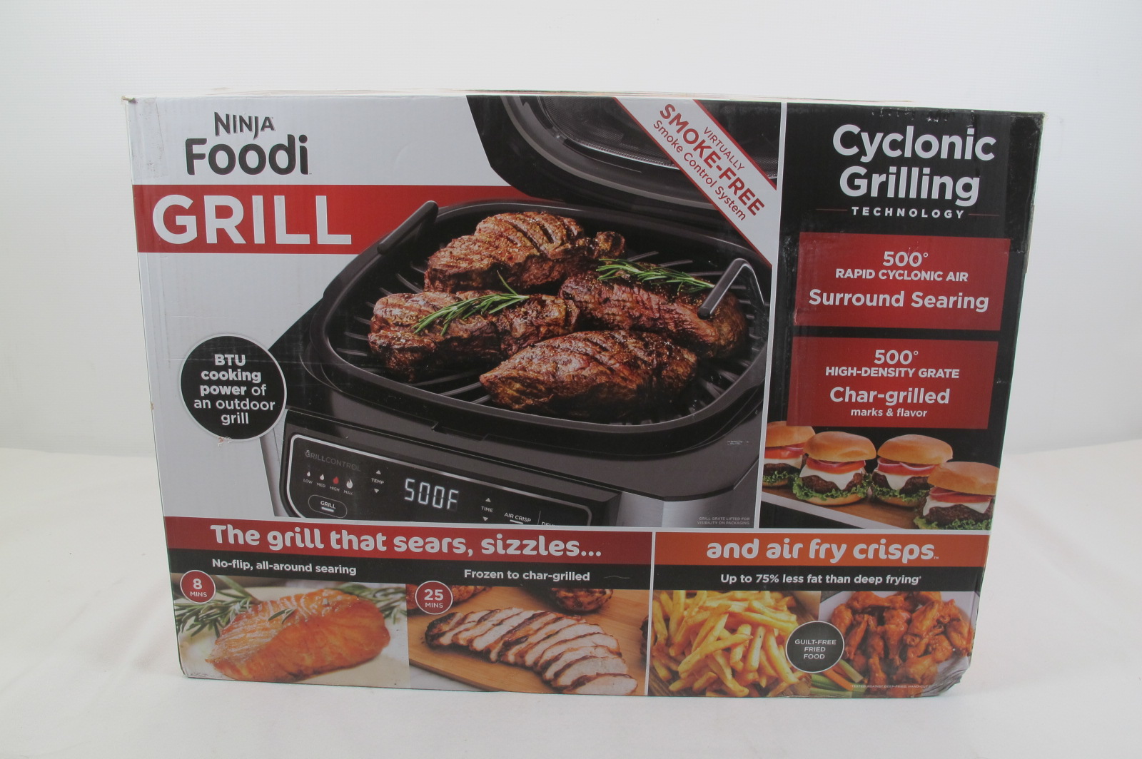 Ninja Foodi 5in1 Indoor Smokeless Air Fry Electric Grill Stainless