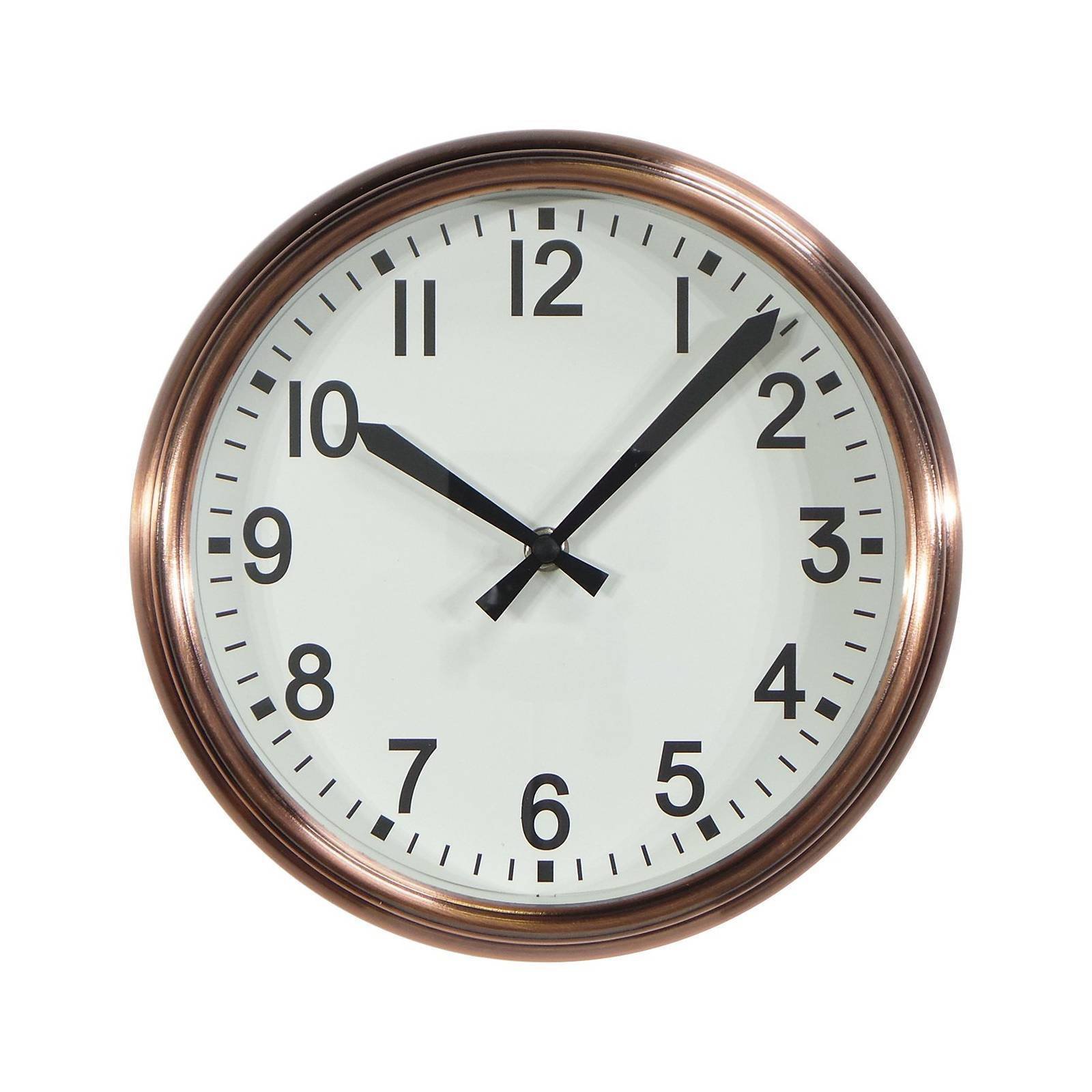 Threshold 10 Round Wall Clock Copper 792684945158 Ebay