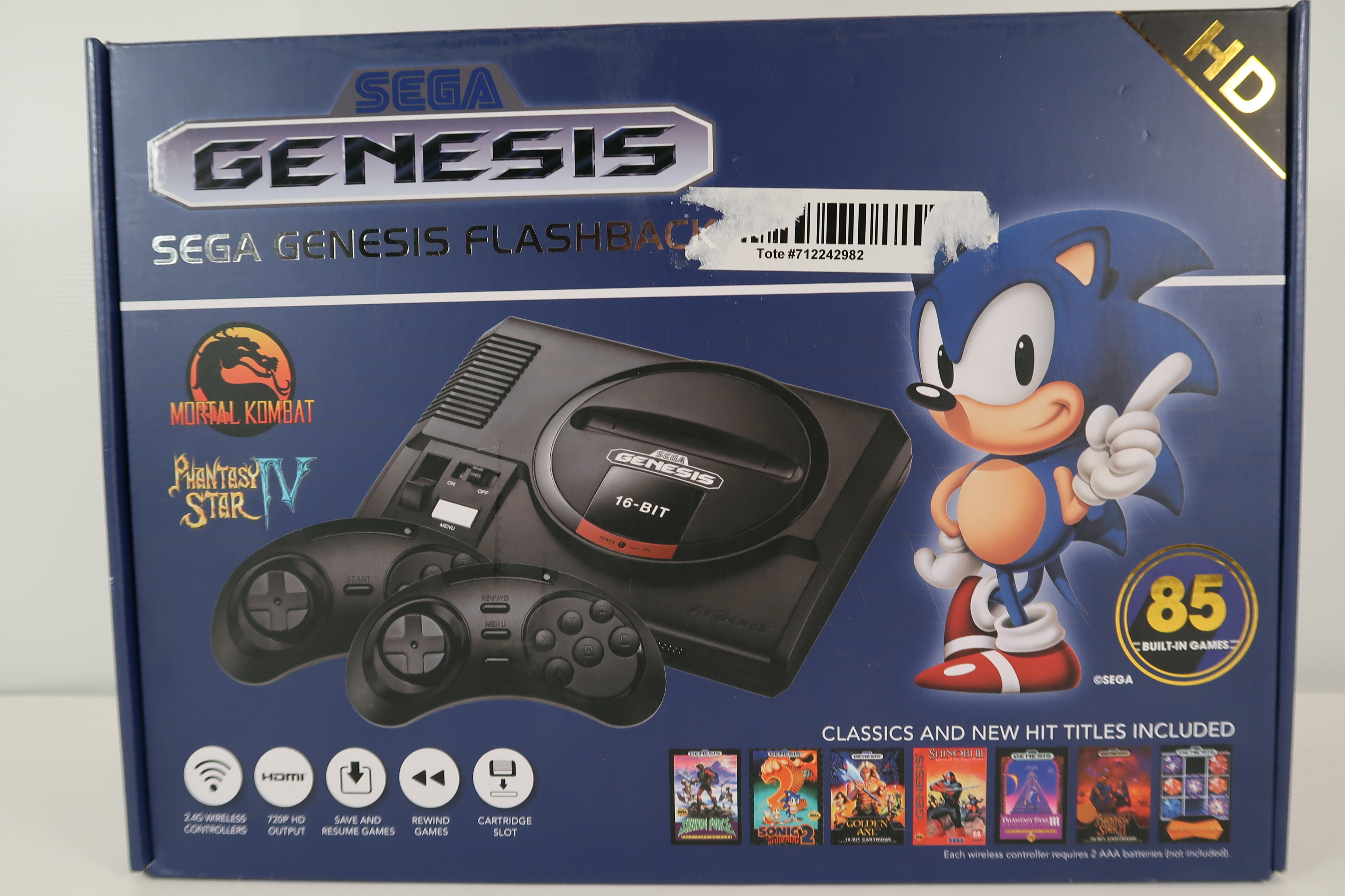 ATGames Sega Genesis Flashback Retro Console With 85 Built In Games 