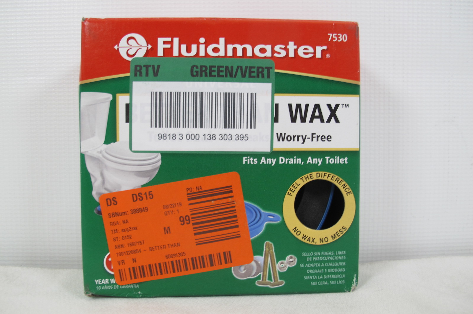 Fluidmaster Better Than Wax Universal WaxFree Toilet Seal 39961013088