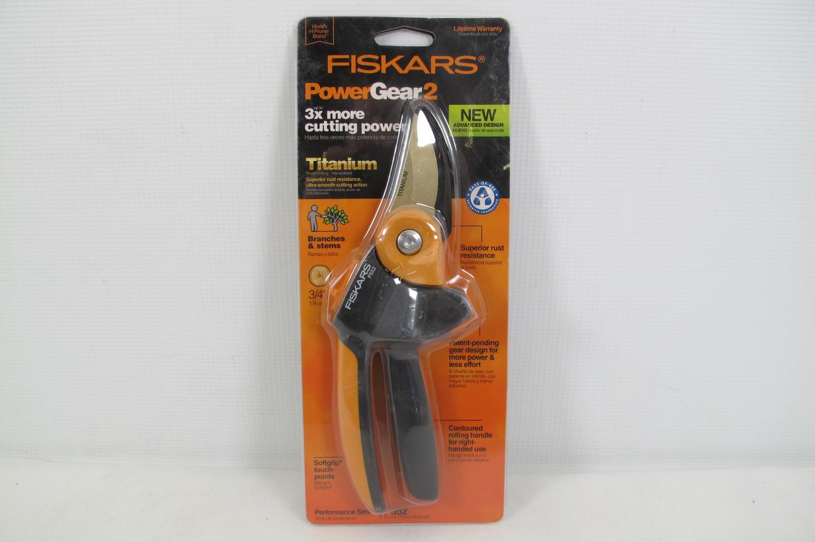 Fiskars PowerGear2 Titanium Blade Garden Scissors Performance Series