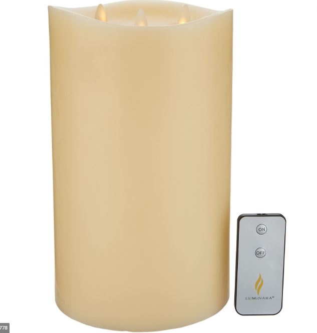 Luminara 6in x 10in Outdoor Pillar Candle with Remote sand eBay