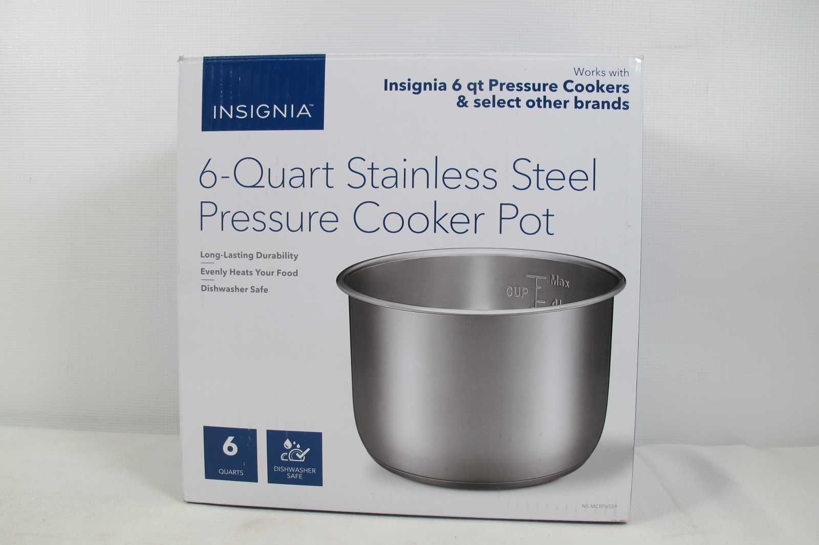 Insignia 6-Quart Stainless Steel Pressure Cooker Pot NS-MCRP6SS9