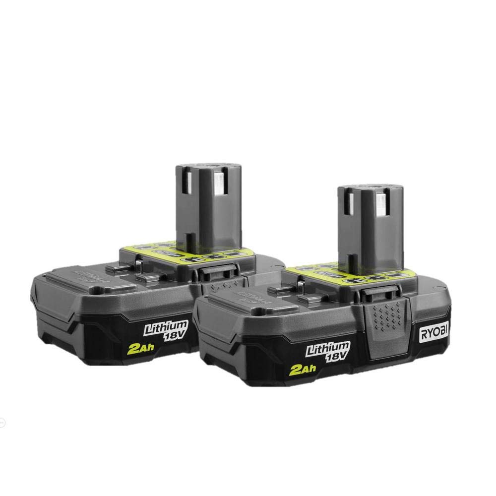 RYOBI P161 (P190 2 pack ) 18 volt ONE+ 2.0Ah Compact Lithium-Ion ...