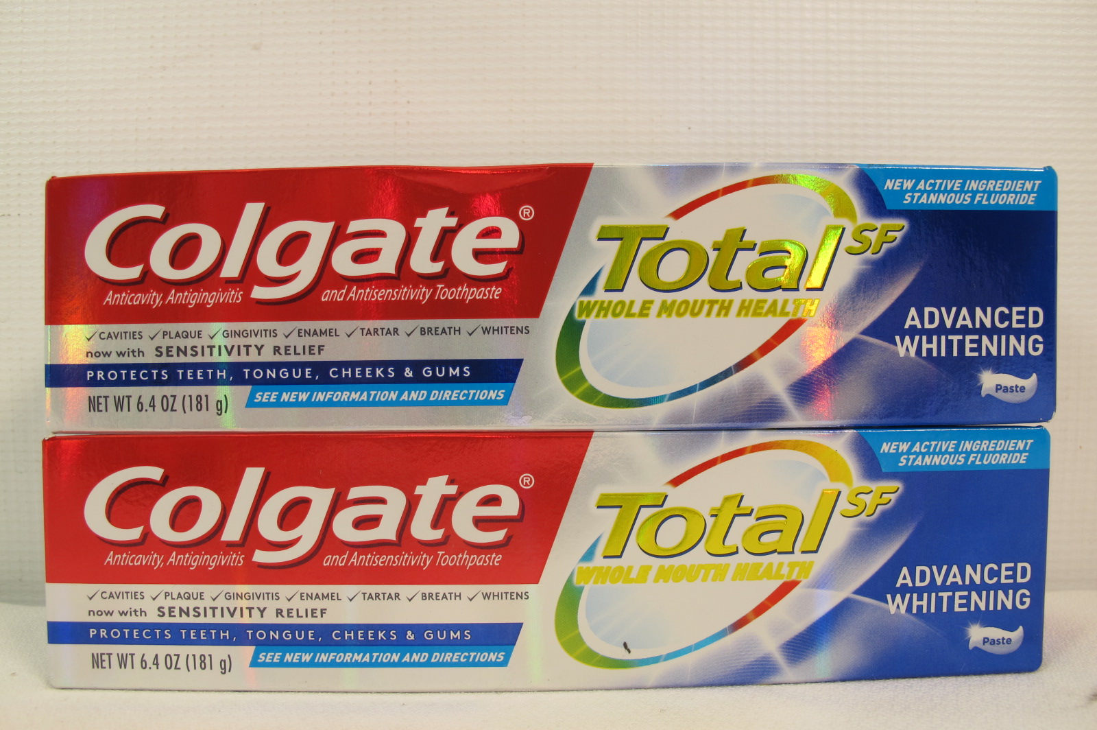 2-Pack Colgate Total SF Advanced Whitening Toothpaste 6.4oz Each 128.oz ...